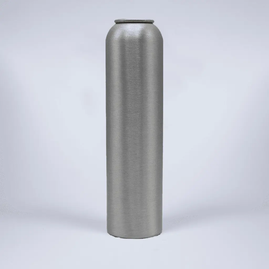 Round aluminum aerosol can, 45x170mm, Brushed metal base